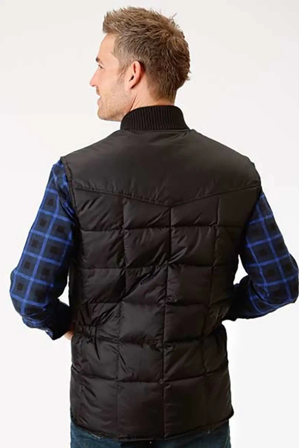 Roper 1473 Quilted Vest (Black) - Men's Vest (Closeout)