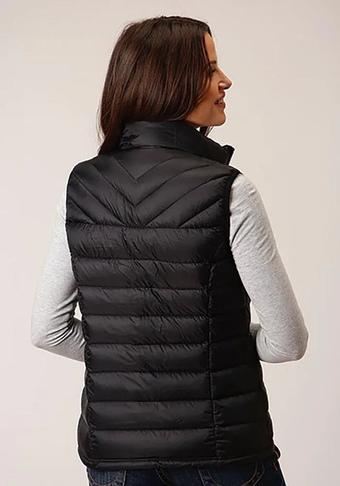 Roper Horizontal Quilted Down Vest (Black) - Women's Vest