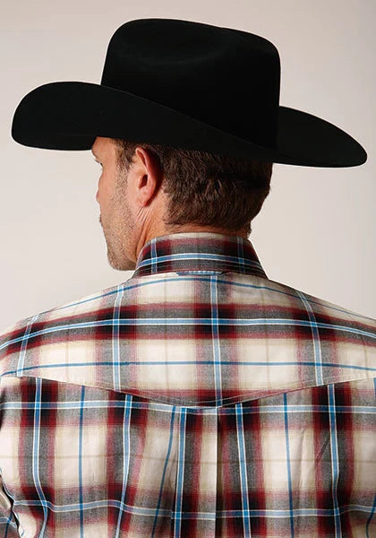 Roper 1661 Canyon Plaid (Red) - Men's Western Shirt