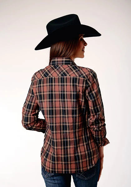 Roper 1853 Arrow Dobby (Brown) - Women's Western Shirt