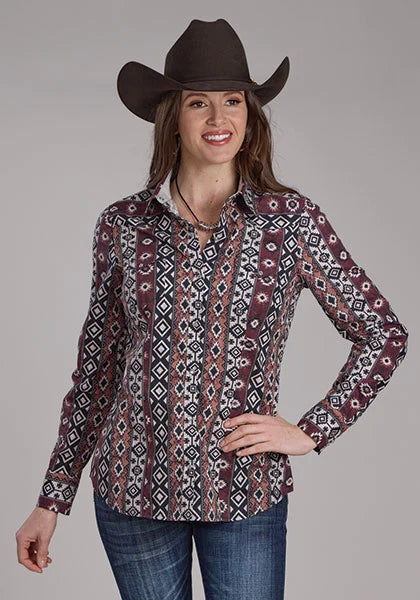 Roper 2178 Winter Aztec (Black) - Women's Western Shirt