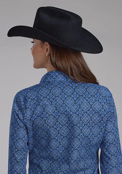 Roper 2251 Sapphire Ornamental (Blue) - Women's Western Shirt