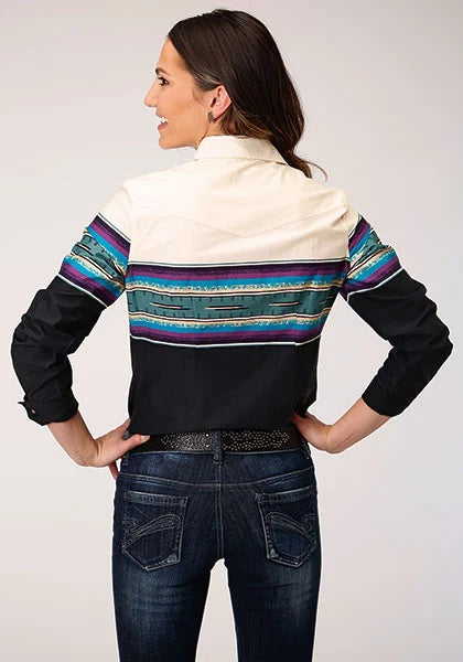 Roper 1296 Serape Border (Black) - Women's Western Shirt