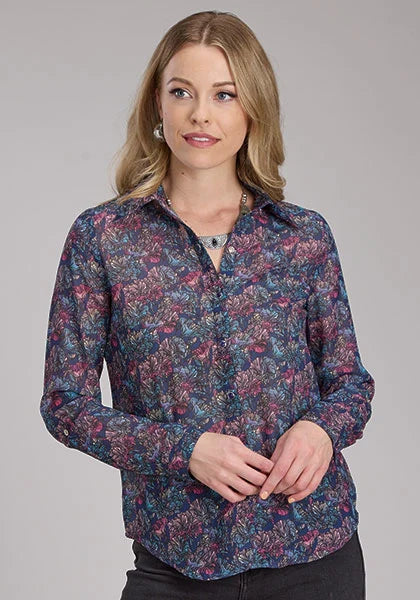 Roper 2136 Gem Floral (Multi) - Women's Western Blouse
