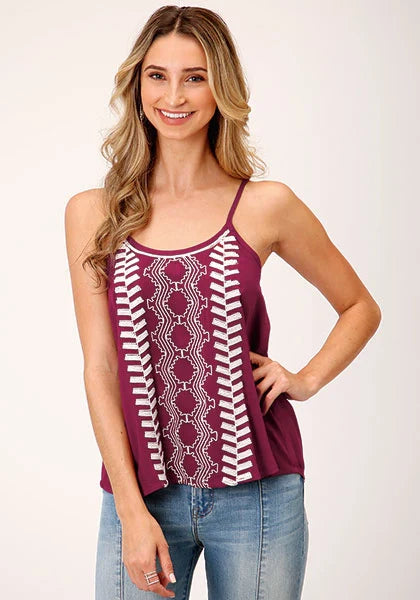 Roper 1529 Embroidery (Red) - Women's Tank Top