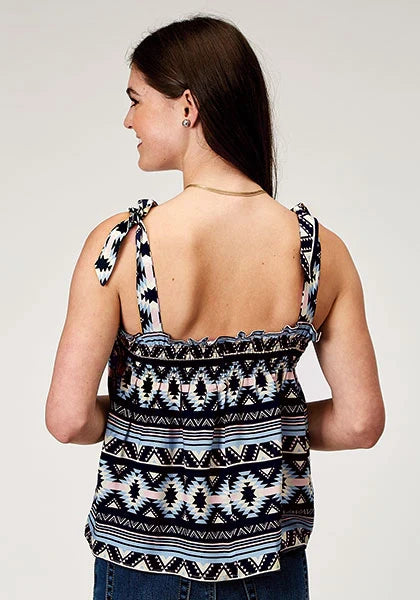 Roper 1991 Aztec Printed (Black) - Women's Sleeveless Shirt