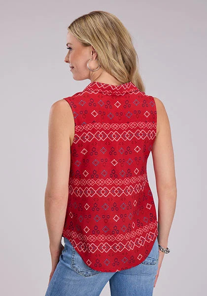 Roper 0000 Aztec (Red) - Women's Sleeveless Shirt