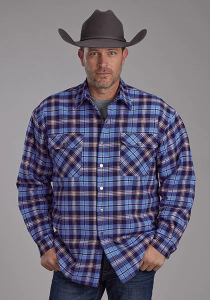 Roper 2205 Flannel (Blue) - Men's Shirt Jacket