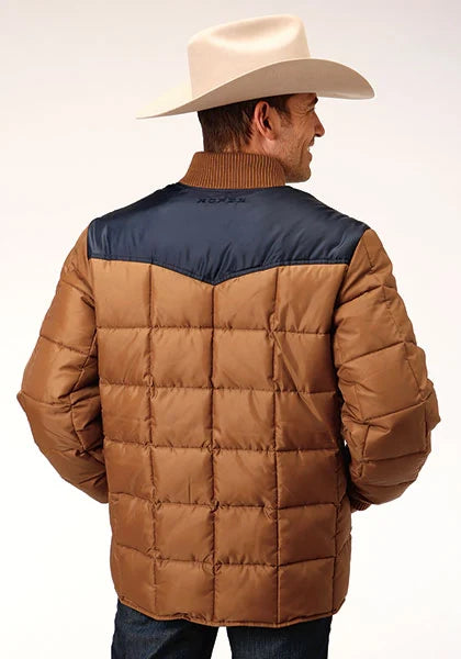 Roper 1473 Poly Filled (Navy/Tan) - Men's Jacket