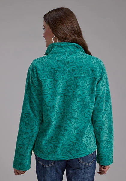 Roper 2322 Tropical Print (Green) - Women's Fleece Pullover