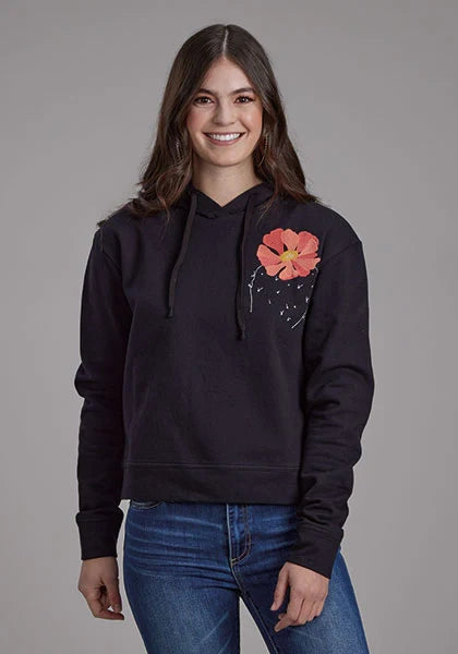 Roper 2272 Flower Print (Black) - Women's Hoodie Sweatshirt