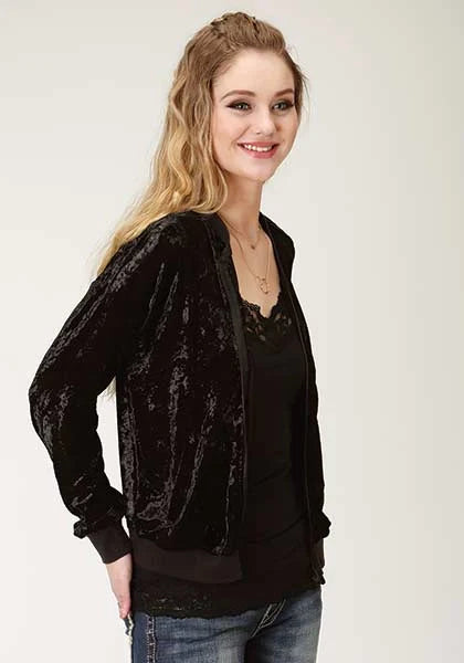 Roper 2258 Flower Print (Black) - Women's Bomber Jacket
