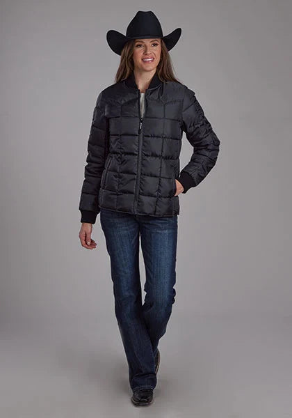 Roper 1473 Quilted Poly (Black) - Women's Jacket