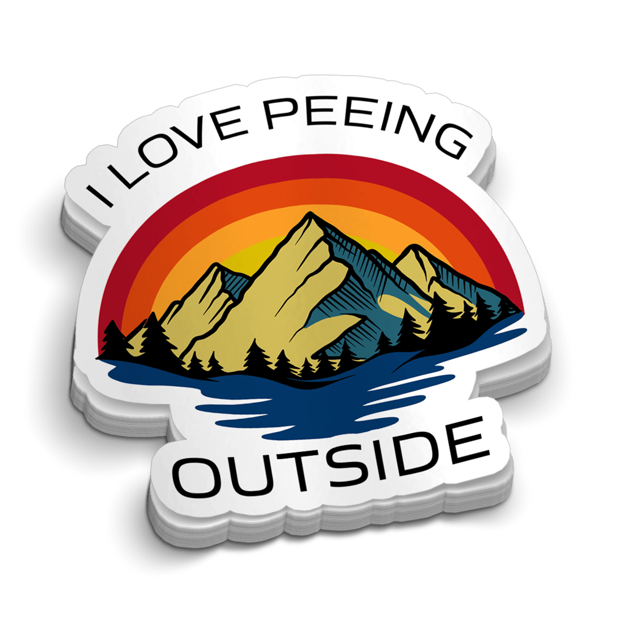 Peeing Outside Hard Hat Decal