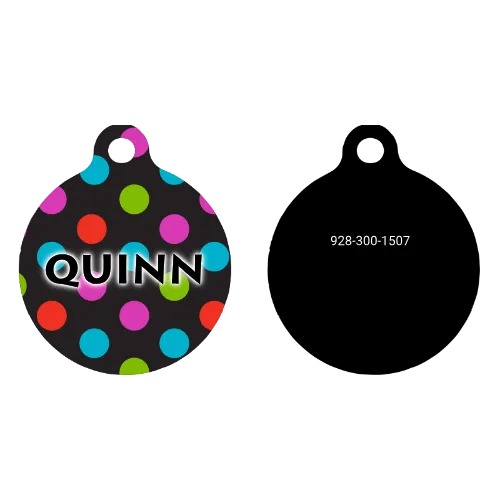 Gumballs Polka Dot HD Dog ID Tag