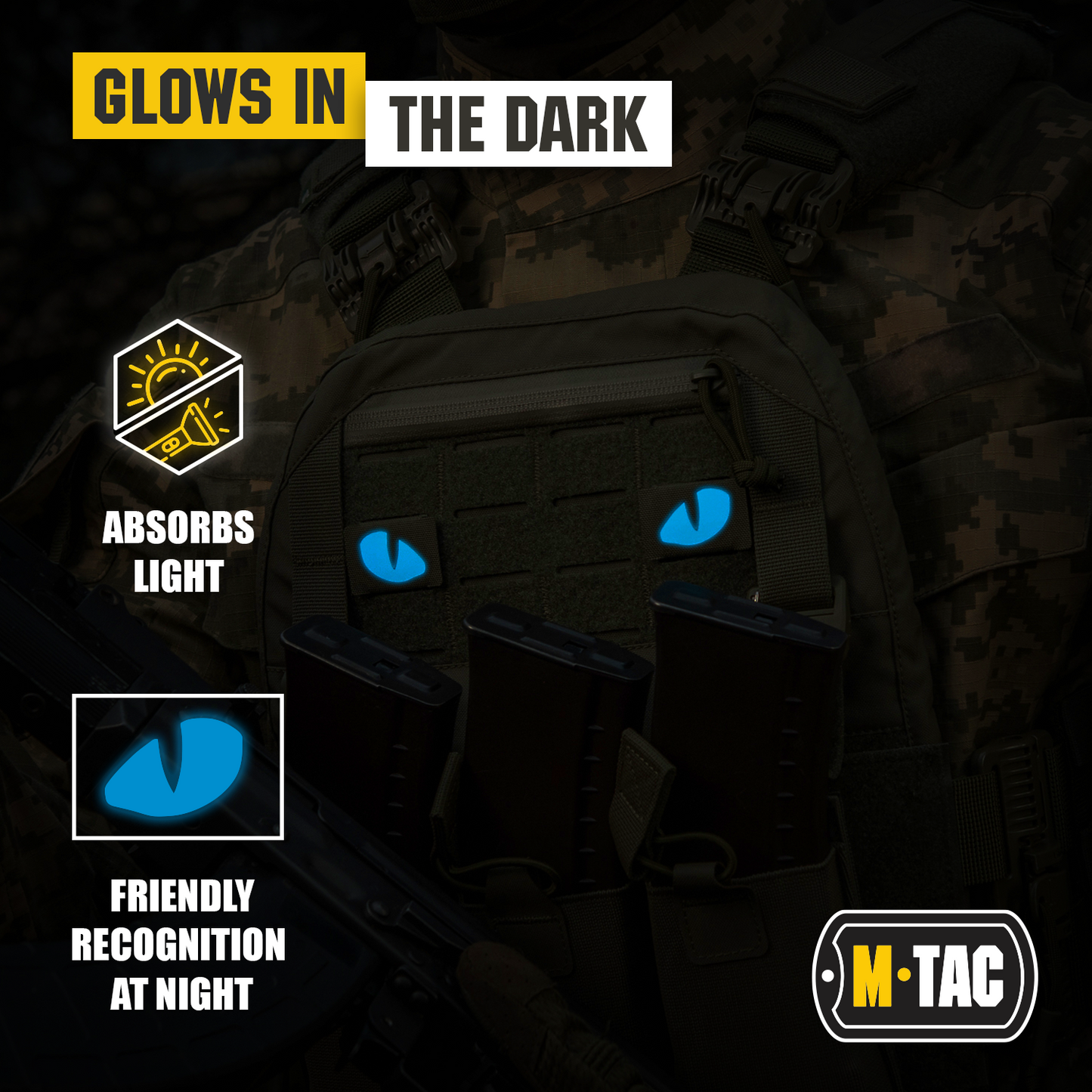 M-Tac Patch Tiger Eyes Laser Cut (couple)