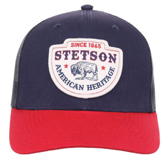 Stetson American Heritage Bison (Navy/ Red) - Trucker Cap