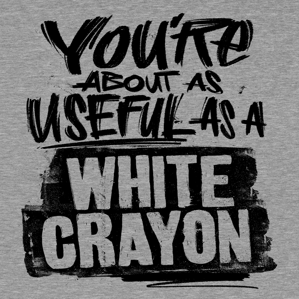 White Crayon - Safety Yellow T-Shirt
