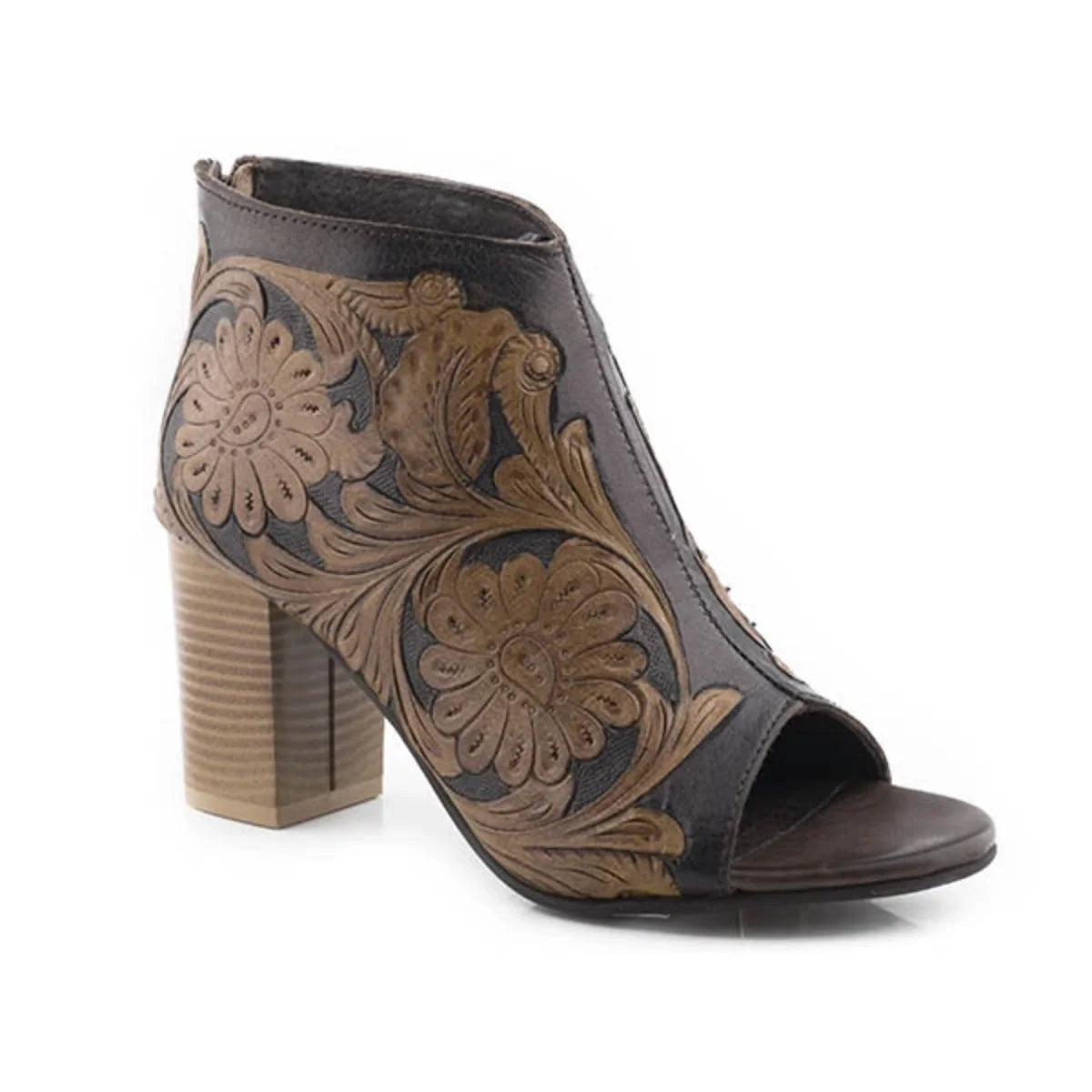 Roper Mika Back Zip (Tan) - Women's Sandals