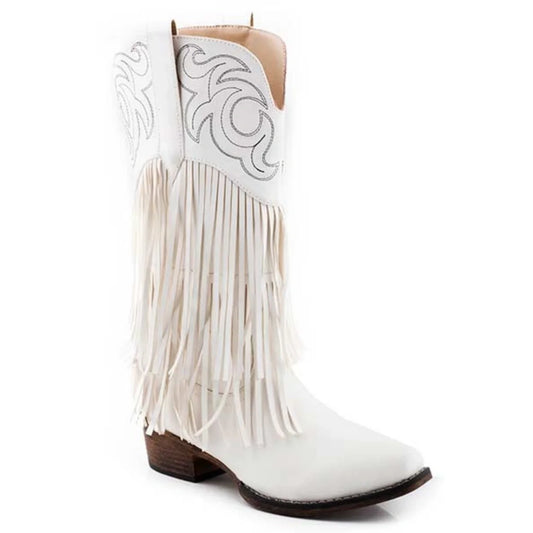 Roper Rickrack (White) - Women's Cowgirl Boot