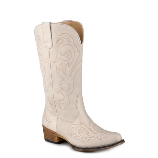 Roper Riley (White) - Women's Cowgirl Boot