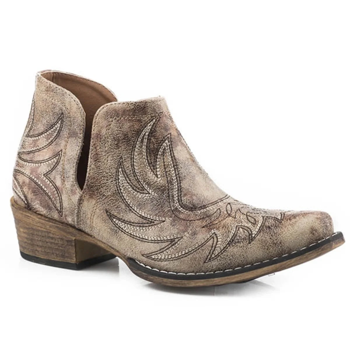Roper Ava Vintage (Tan/Brown) - Women's Cowgirl Boot