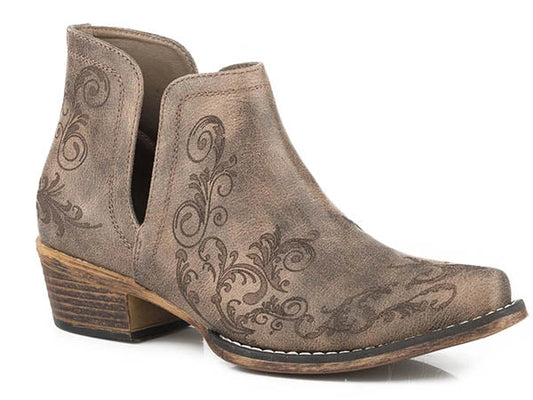 Roper Ava Laser (Brown) - Women's Cowgirl Boot