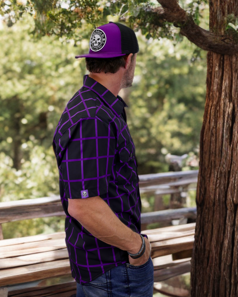 "Raven" Light-Weight 4-Way Stretch Button Up