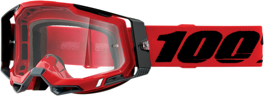 100% Racecraft 2 Goggles - Red - Clear 50009-00003