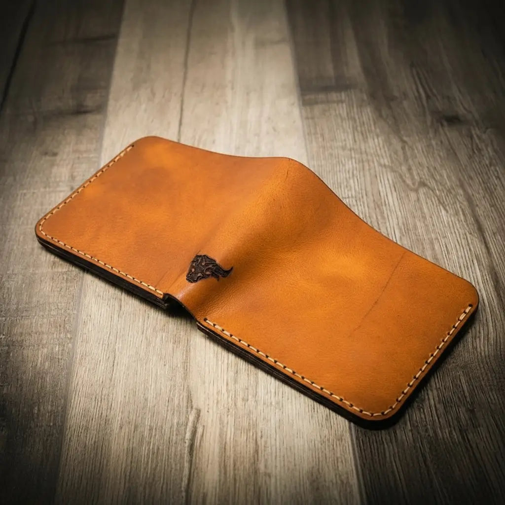 Badge Bifold Wallet - Chestnut Brown