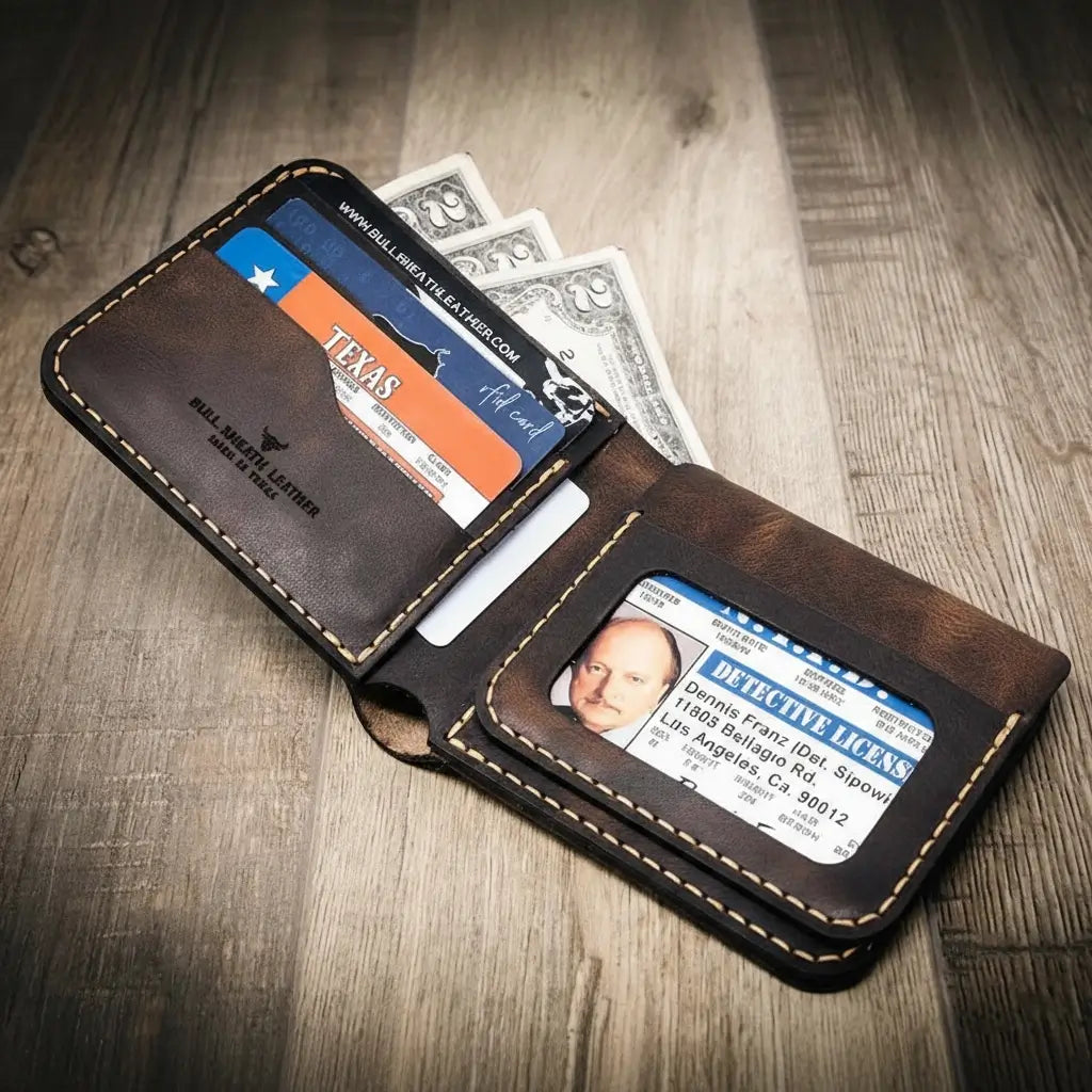 Badge Bifold Wallet - Walnut Brown