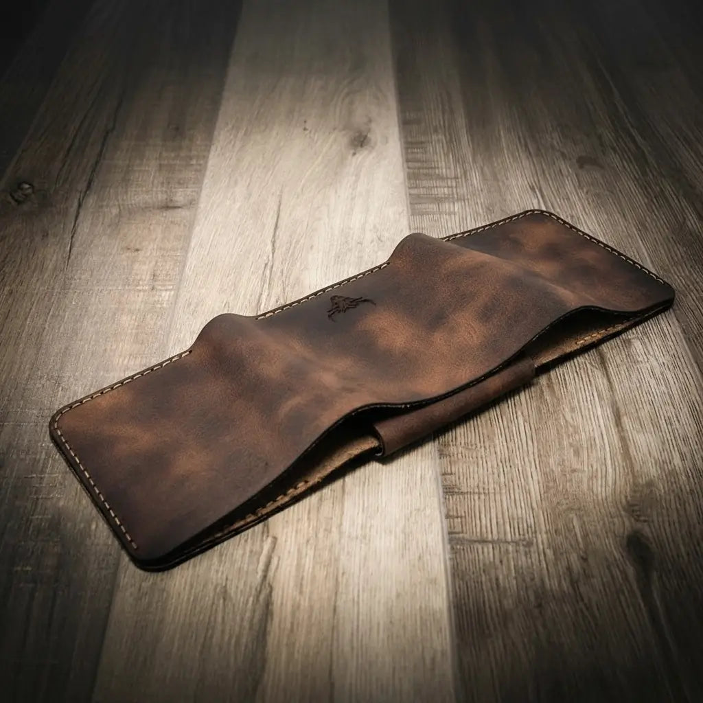 Badge Trifold Wallet - Walnut Brown