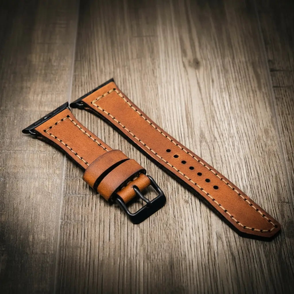 Apple Watch Leather Band - Chestnut Brown