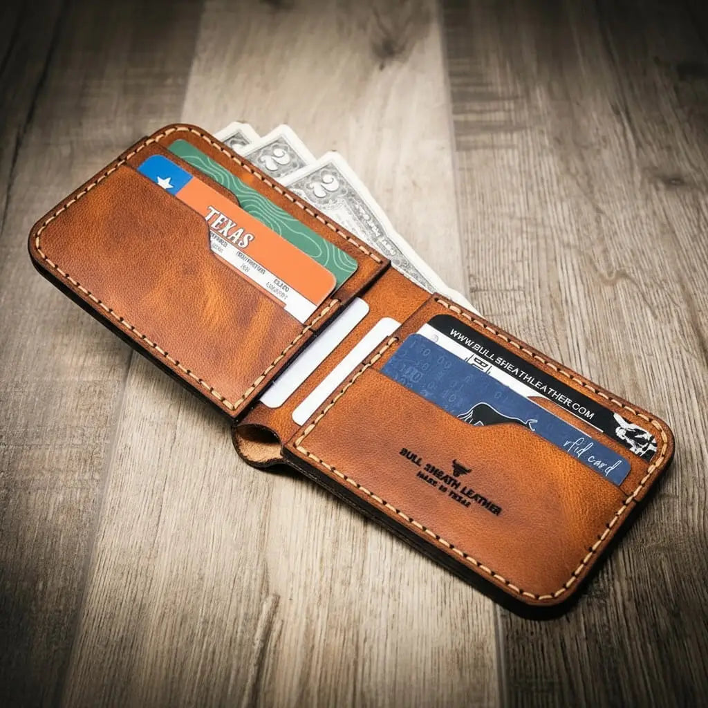 Rio Grande Bifold Wallet - Full Grain Leather | Handmade in Texas