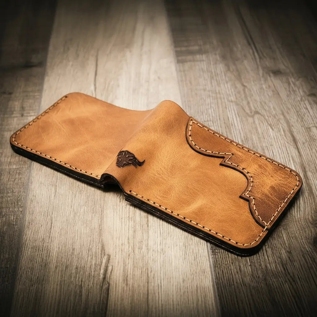 Western Bifold Wallet - Saddle Tan