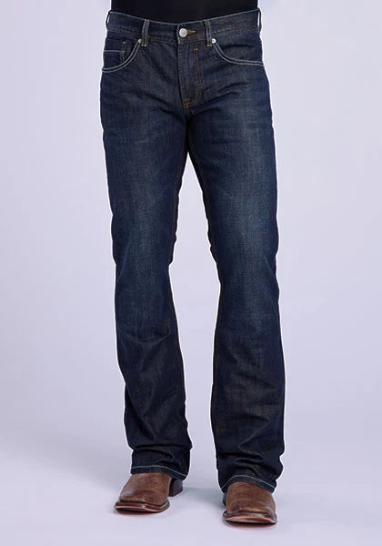 Tin Haul 1660 Jagger Fit Corded Deco (Dark Wash) - Men's Bootcut Jeans