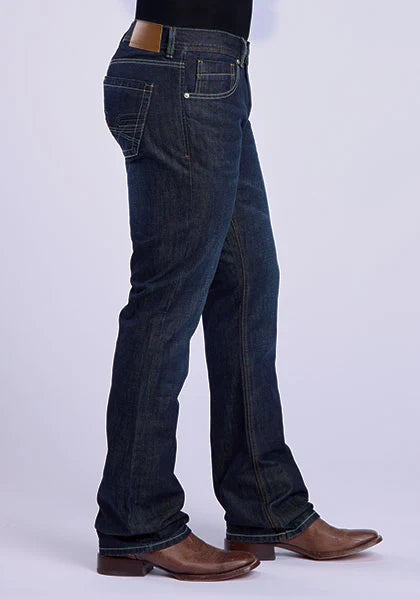 Tin Haul 1660 Jagger Fit Corded Deco (Dark Wash) - Men's Bootcut Jeans