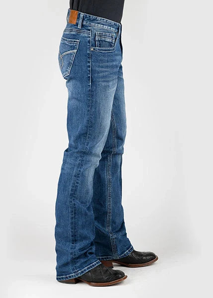 Tin Haul 1661 Jagger Stretch Fit (Medium Wash) - Men's Bootcut Jeans