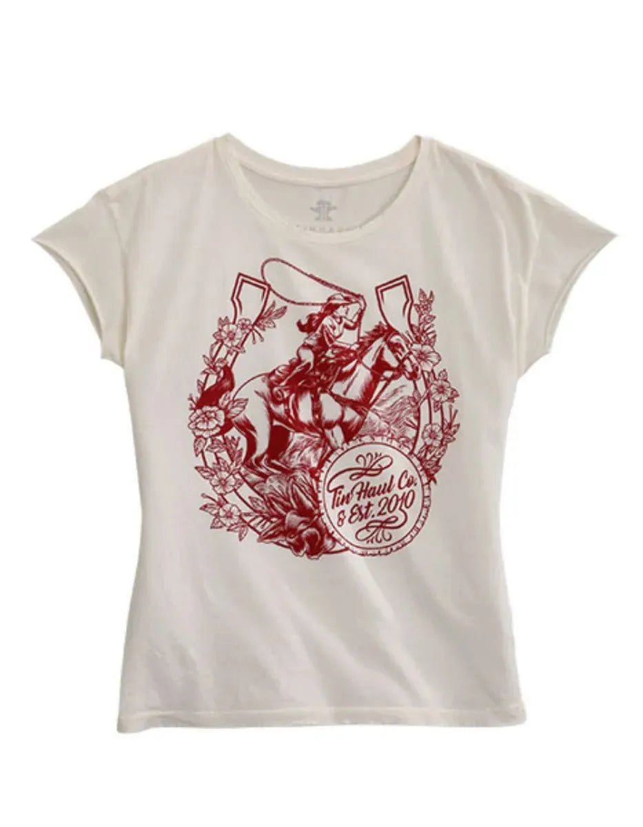 Tin Haul Horse Rider (White) - Women's T-Shirt