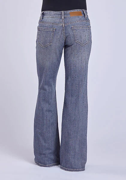 Tin Haul 460 Ella Fit Rhinestone (Light Wash) - Women's Bootcut Jeans