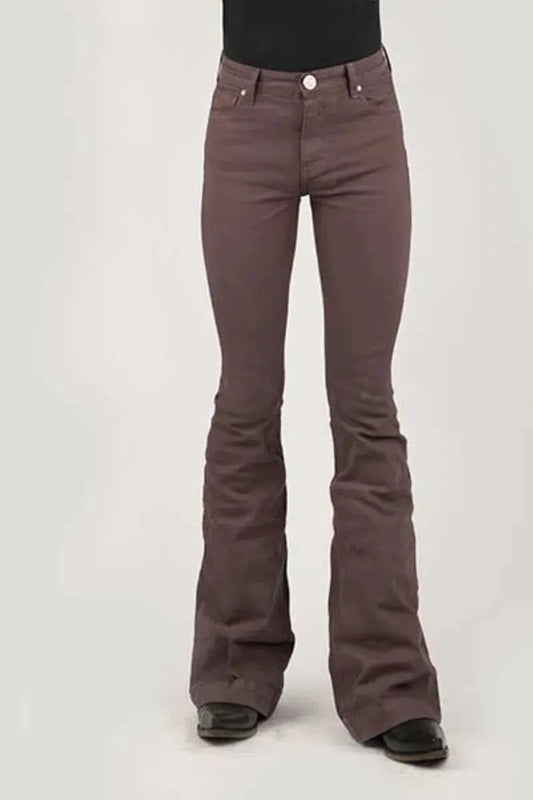 Tin Haul Libby High Raise Flare (Brown) - Women's Jeans (Closeout)
