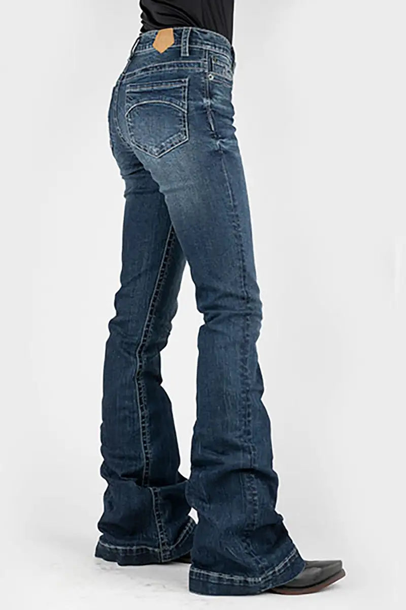 Tin Haul 595 Libby Fit Half Moon Pocket ( Denim Dark Wash )- Women's Jeans