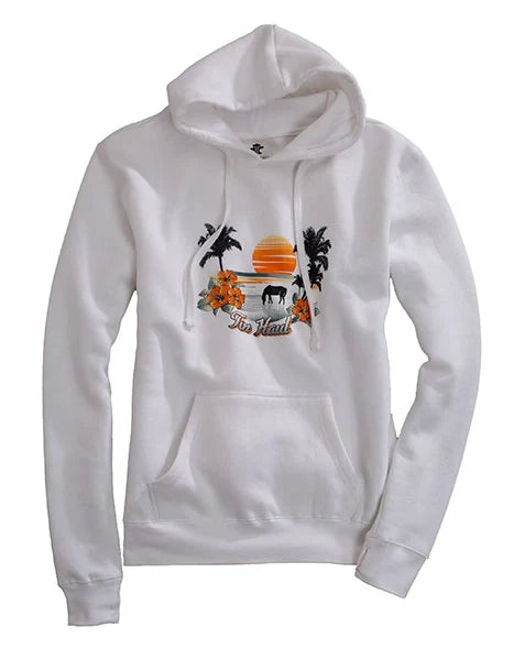 Tin Haul Hawaiian Sunset (White) - Women's Hoodie Sweatshirt