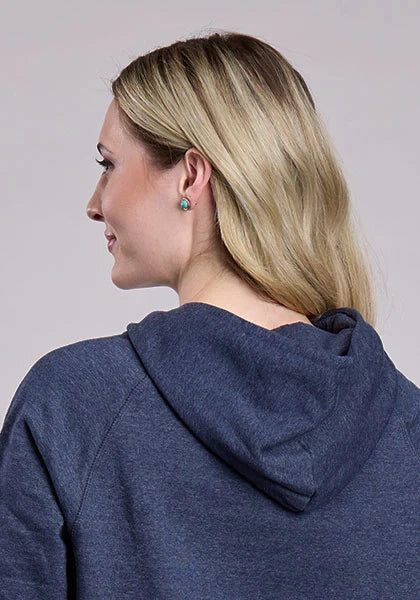 Tin Haul Art Nouveau Horse Print (Navy) - Women's Hoodie Sweatshirt