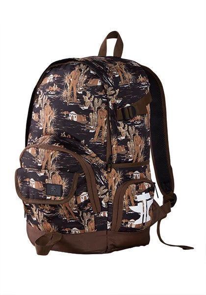 Tin Haul Cowboy Print (Brown) - Nylon Backpack
