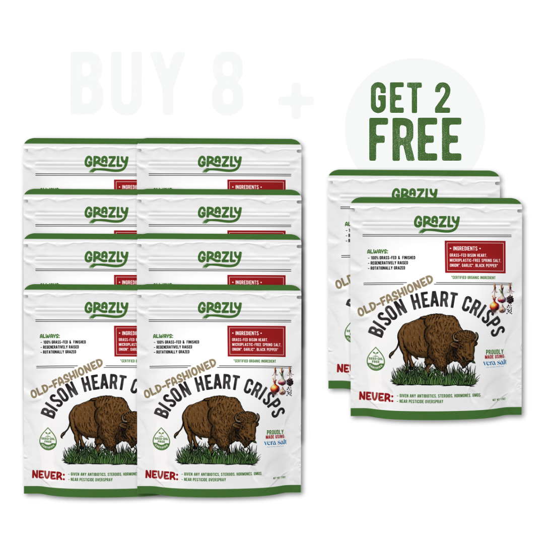 Bison Heart Crisps - 100% Grass-Fed/Finished