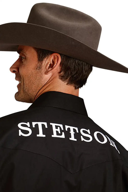 Stetson Logo Wear (Black) - Men's Western Shirt