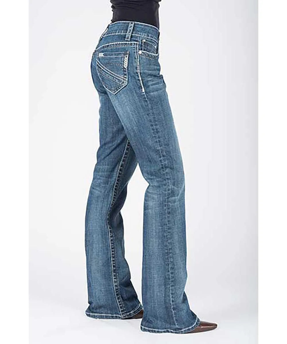 Stetson 214 Trouser Fit w/ Chevron Back Pocket - Women's Jeans