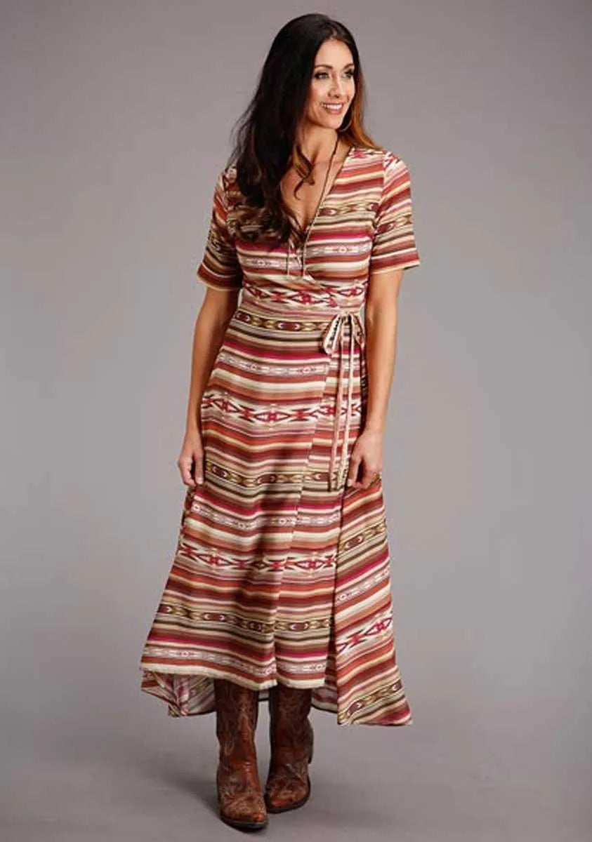 Stetson Sunset Serape Aztec Print - Women's Long Dress