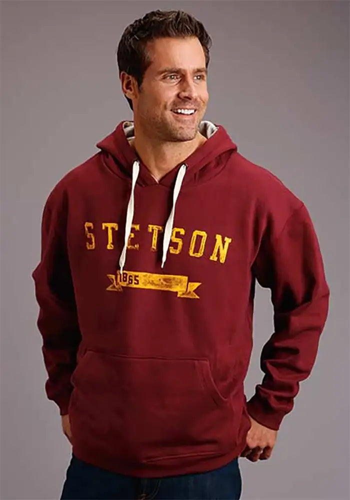Stetson 1865 Ribbon ( Maroon ) - Men's Hoodie Sweatshirt